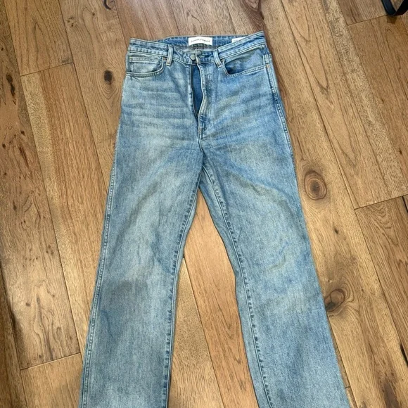 Denim Forum Light Blue Straight Leg Jeans - Picture 1 of 3